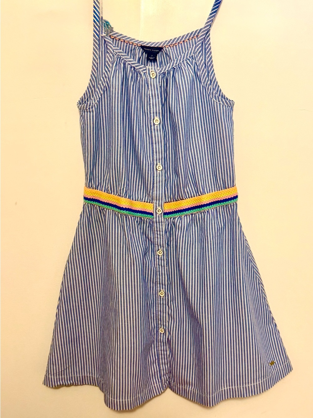 Tommy Hilfiger Blue Striped Dress Sz 7